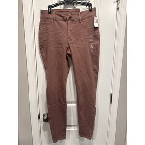 Maurices Jeggings Denim Flex Mid Rise Women's  Medium Red Mauve/red NWT